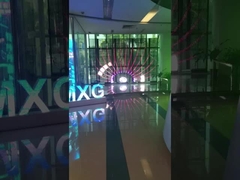 P3.91-7.82mm पारदर्शी एलईडी डिस्प्ले स्क्रीन 6000 निट्स एल्यूमीनियम कैबिनेट